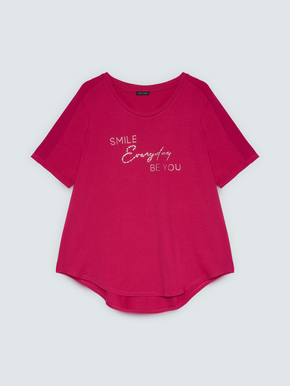 Cotton t-shirt with motivational slogan