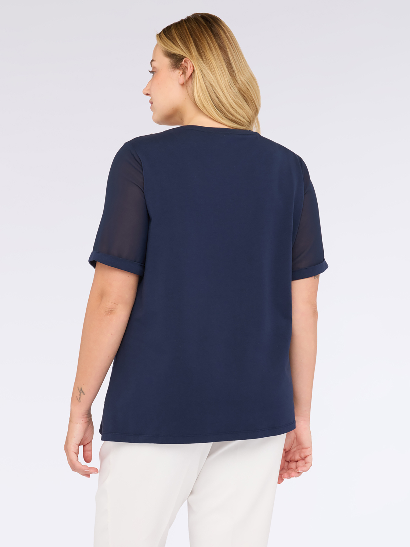 T-shirt with jewel appliqu&eacute;s image number 1