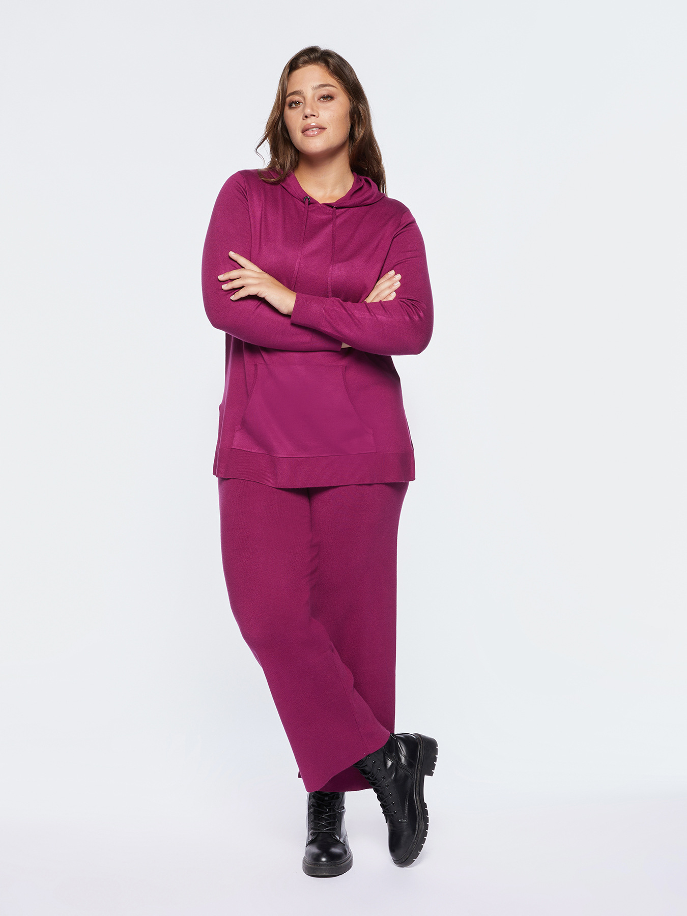 Pantaloni dritti in maglia image number 1