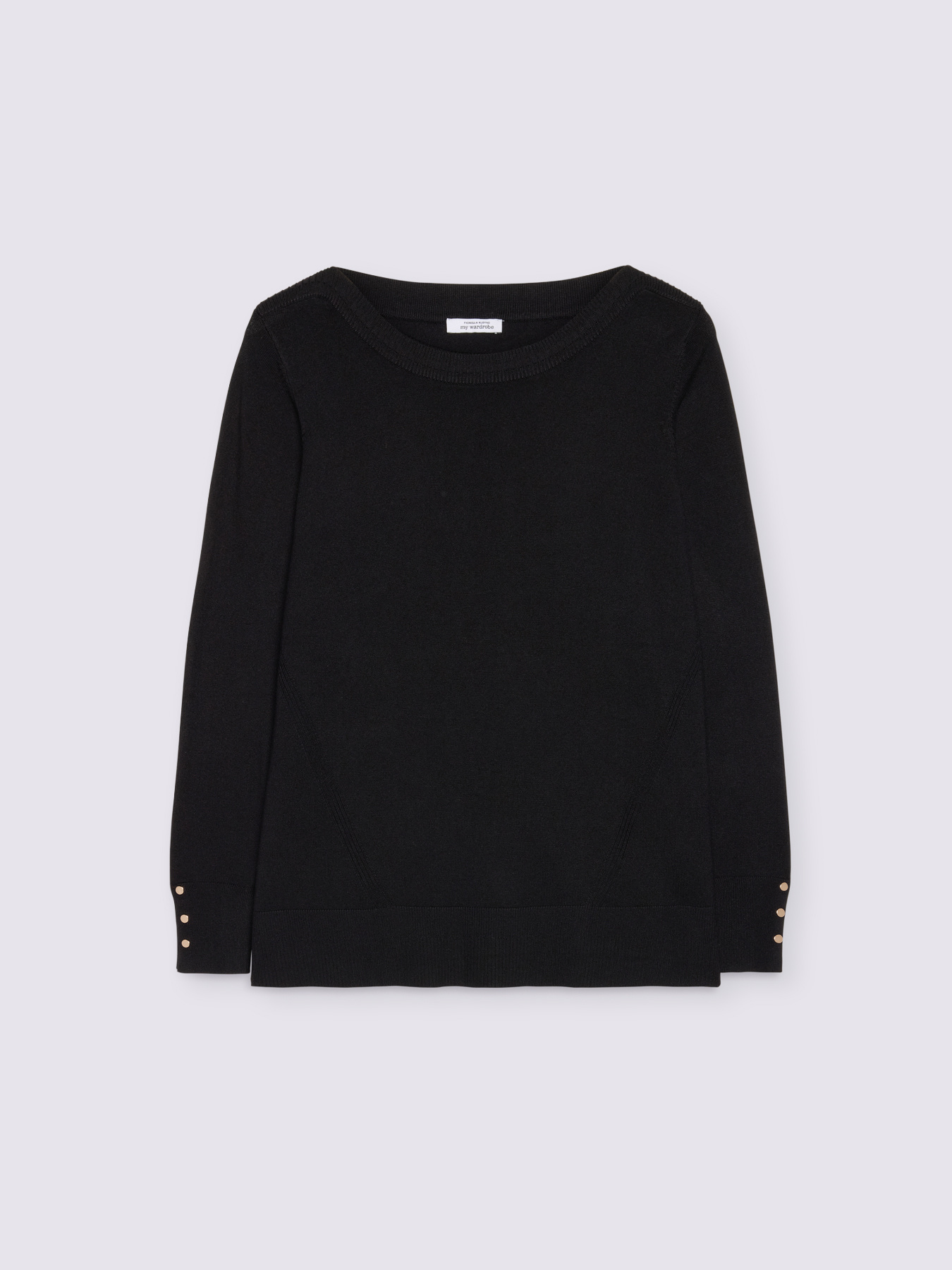 Maglia a maniche lunghe con scollo barchetta image number 4
