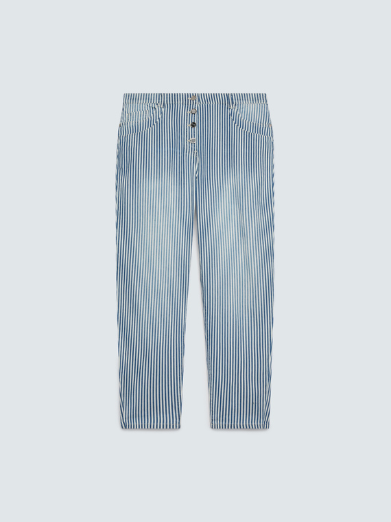 Striped Barrel Jeans