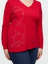 Maglia con disegno volpe in strass in viscosa LENZING&trade; ECOVERO&trade; image number 3