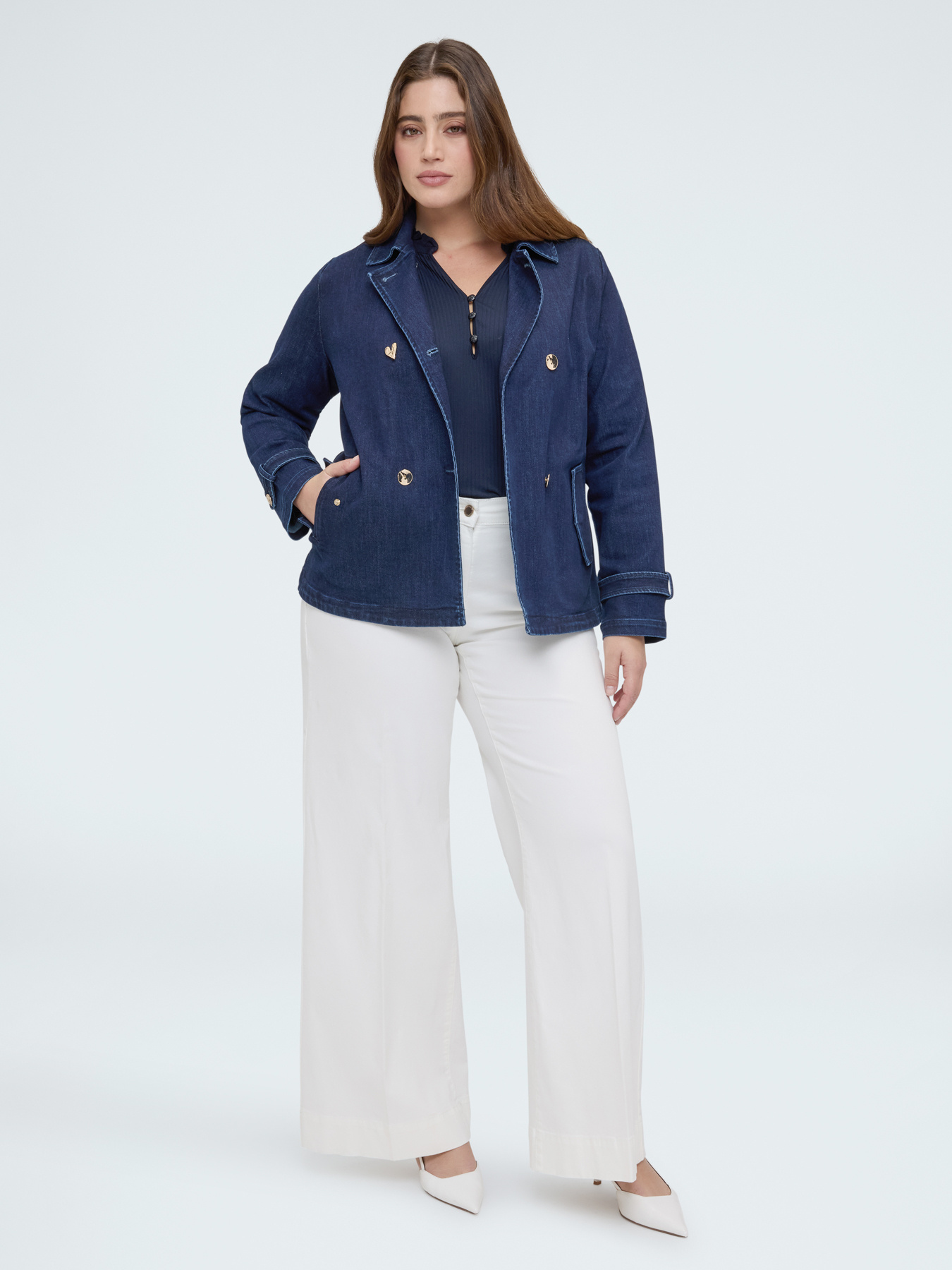 Doppelreihige Jeansjacke image number 2