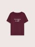 T-Shirt aus Baumwolle mit ironischem Schriftzug image number 4