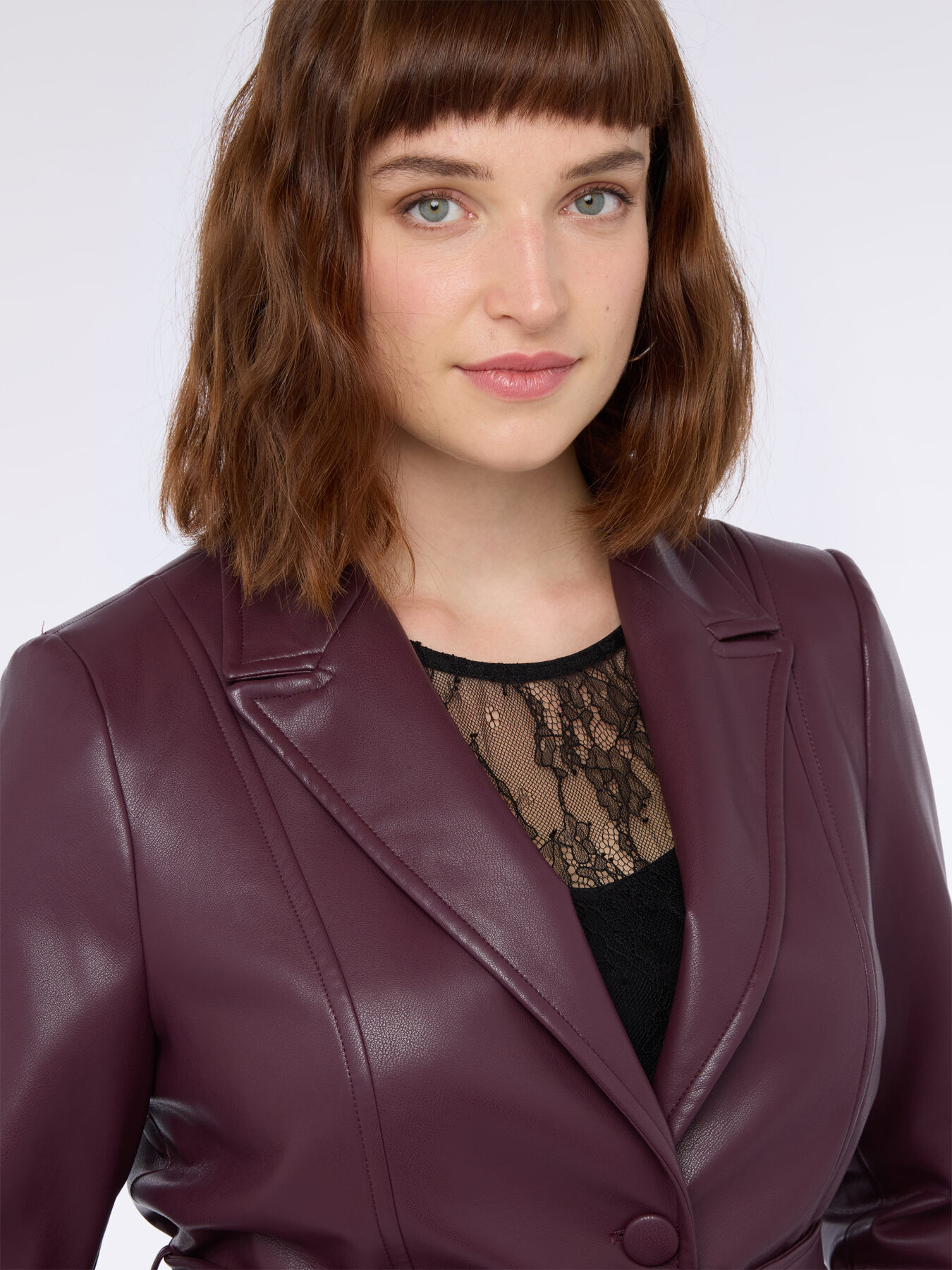 Structured blazer with belt image number 4