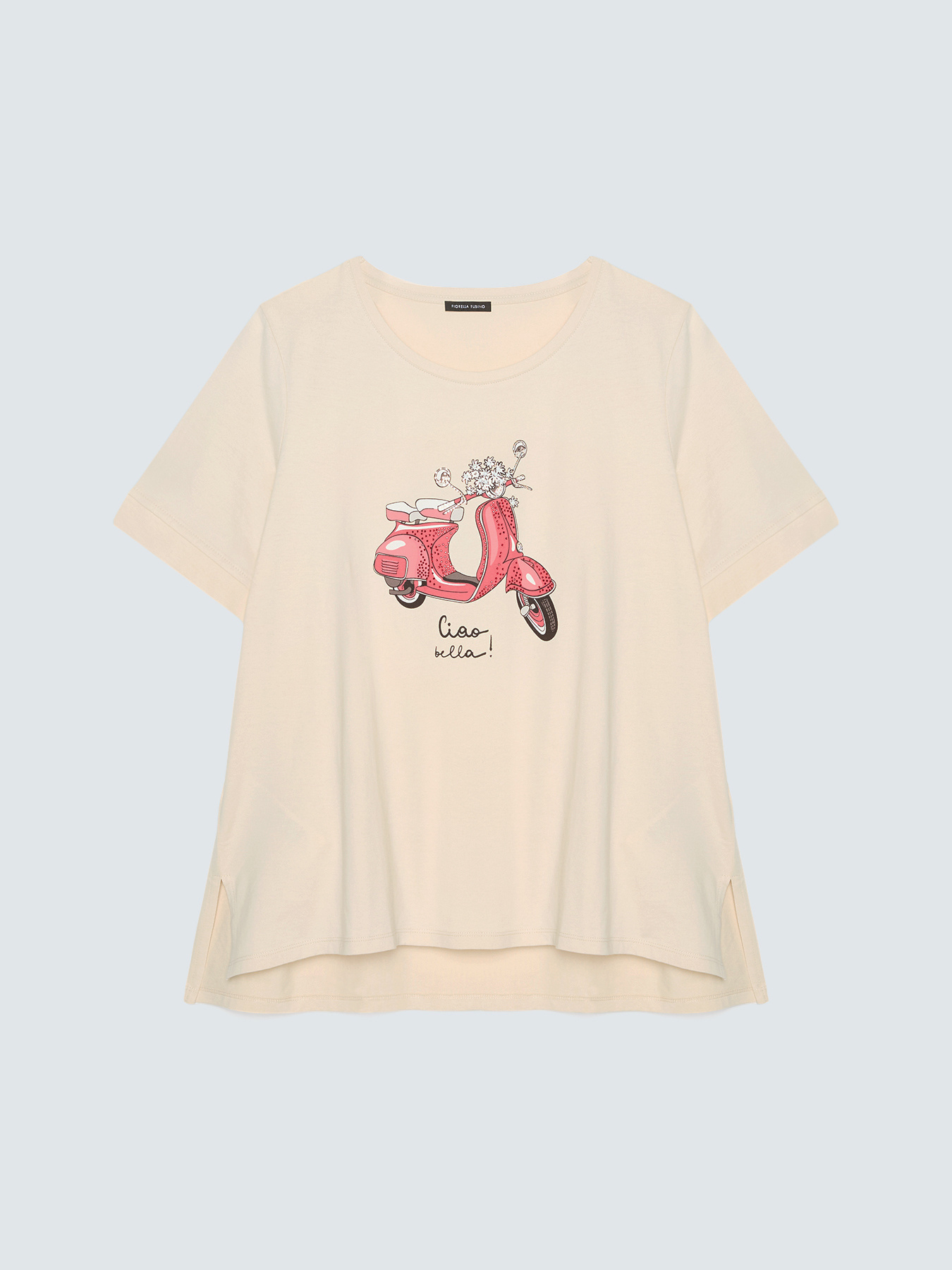 T-shirt en coton avec imprim&eacute; image number 4