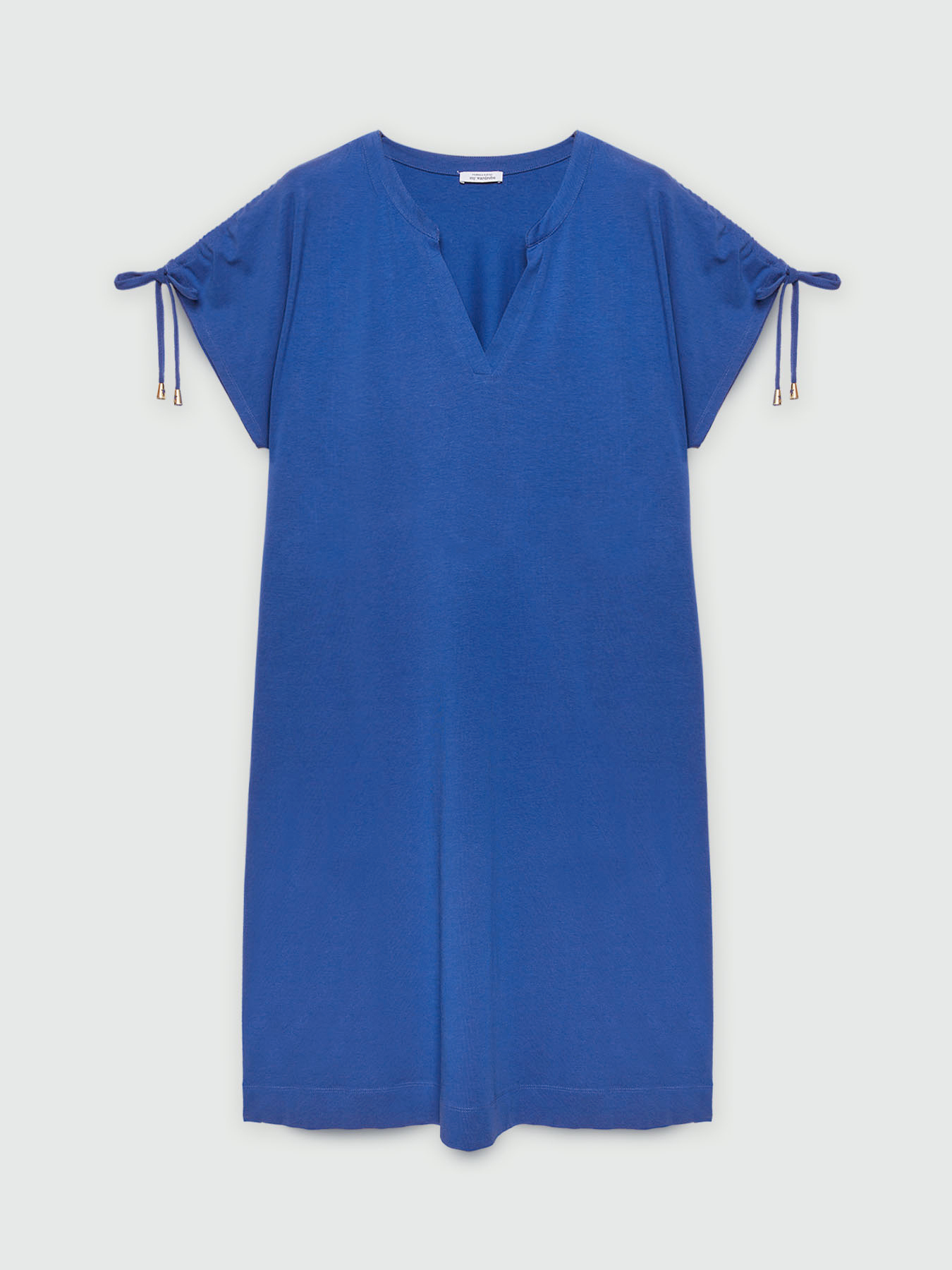 Dress with drawstring on the shoulders image number 4