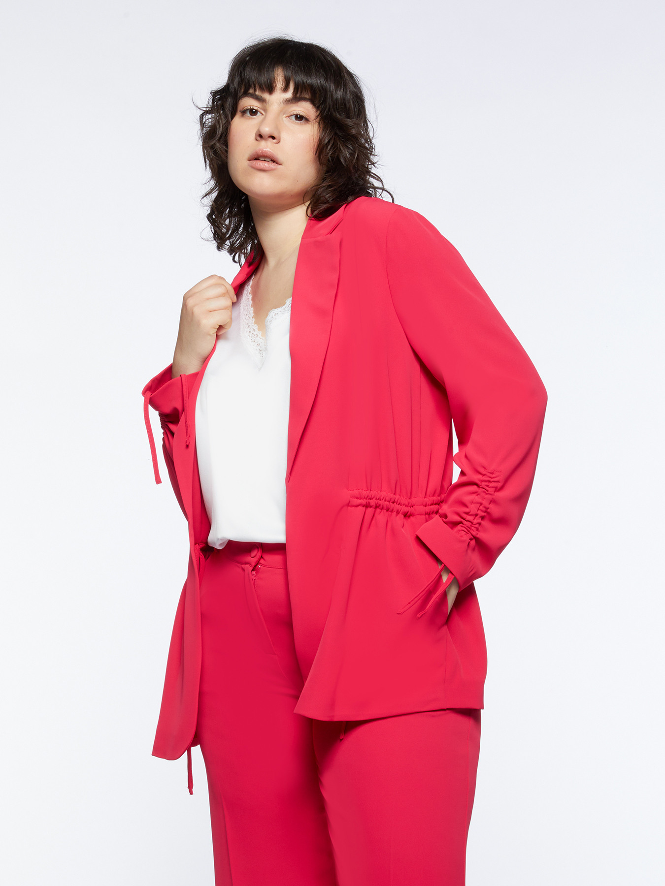 Blazer with drawstring image number 0