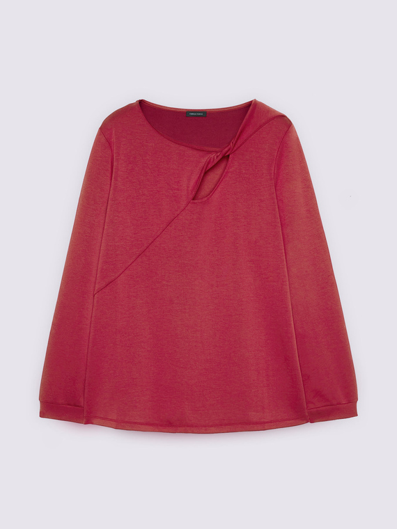 T-shirt in scuba con dettaglio cut-out