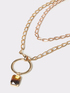 Collar con doble cadena y colgante image number 1