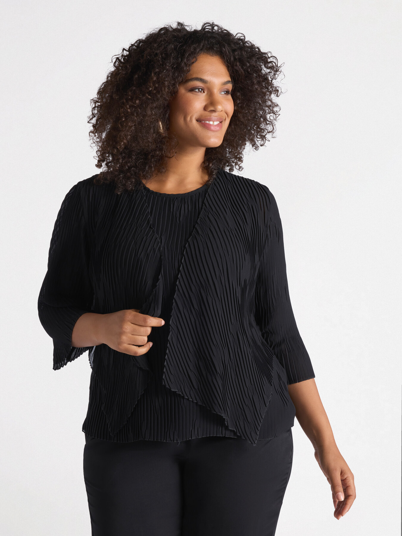 Coprispalle in georgette pliss&eacute; image number 3