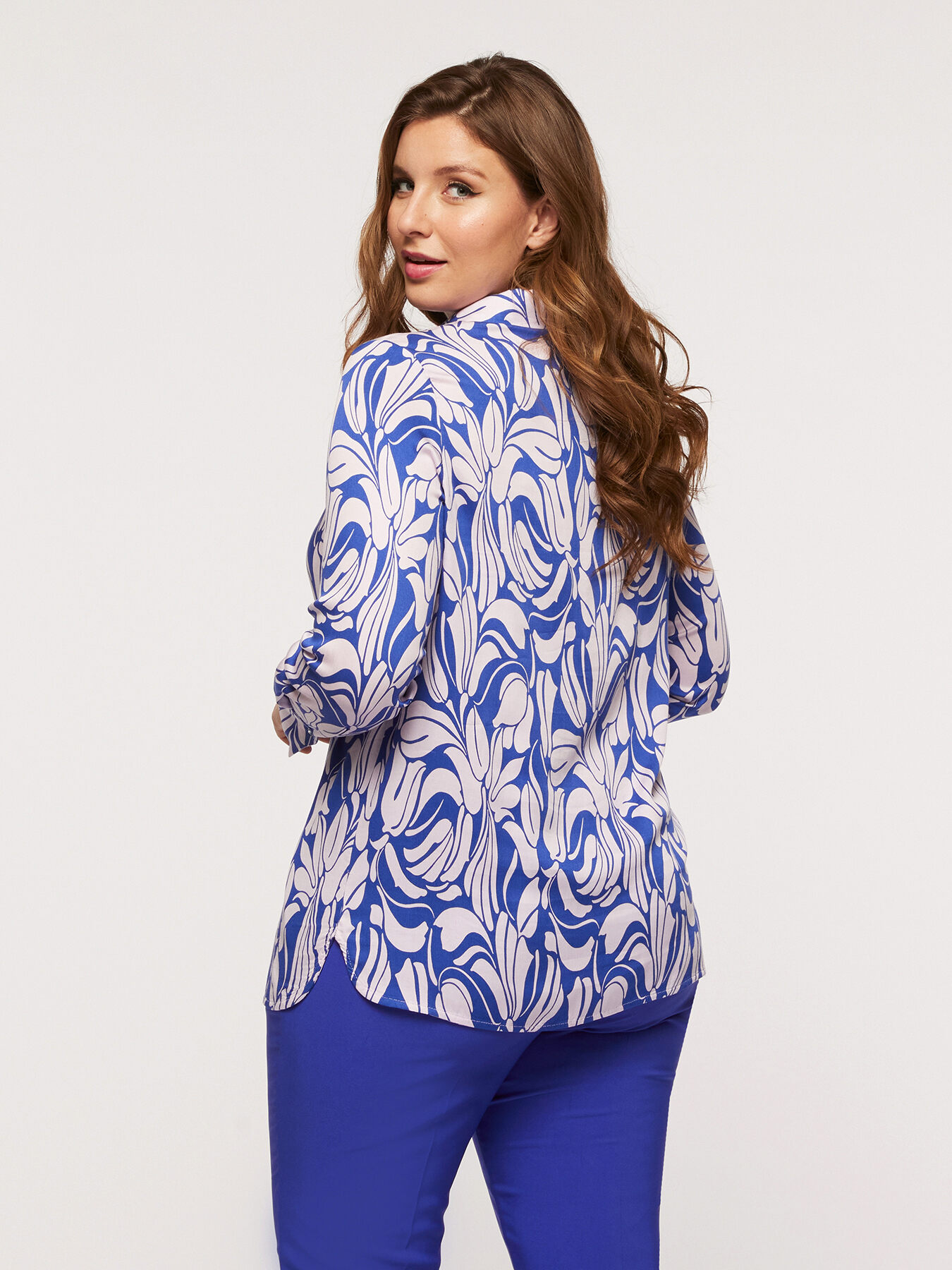 Printed viscose shirt image number 1