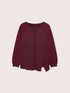 Crew-neck sweater with cable knit image number 4