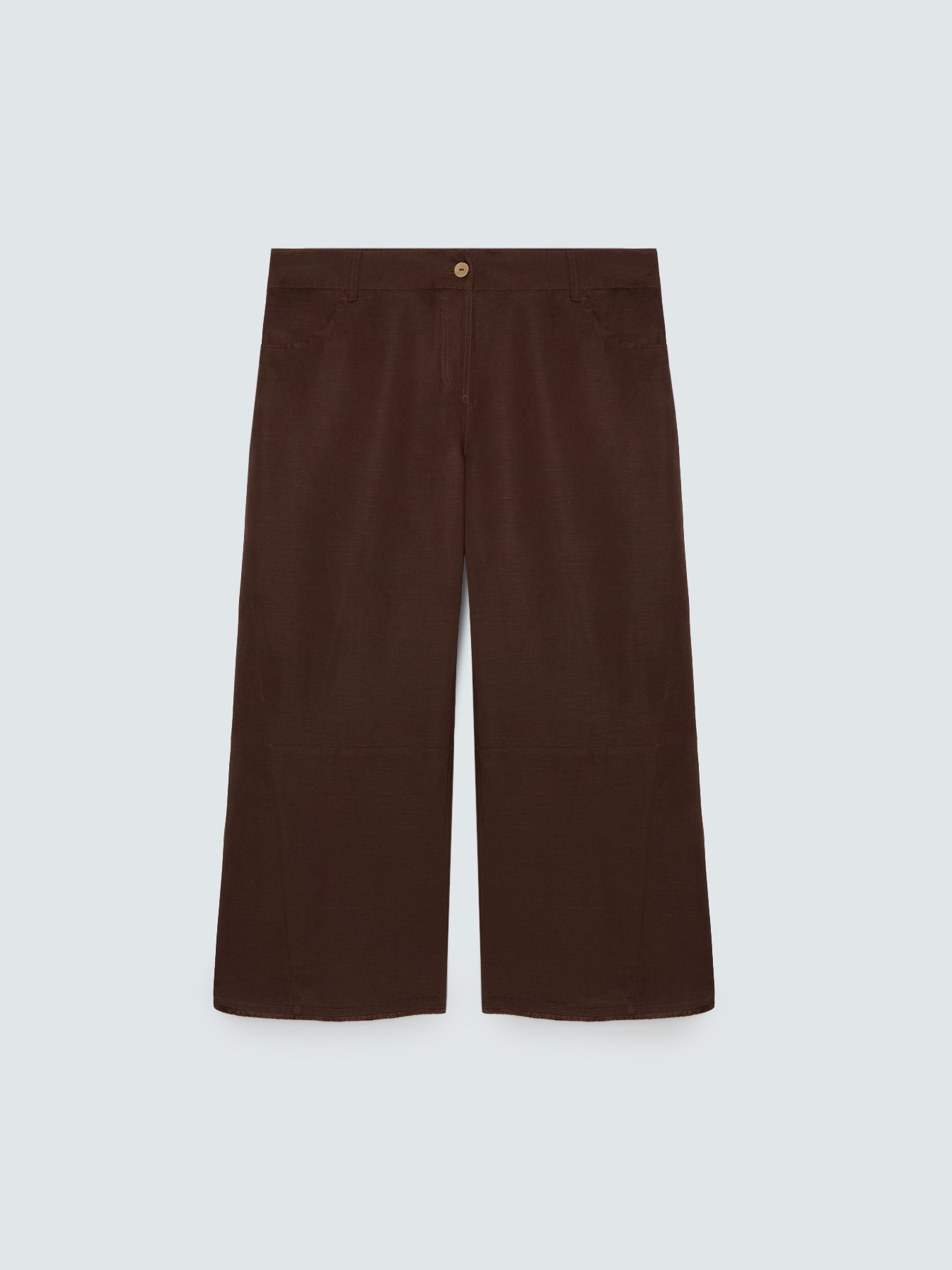 Pantalones de mezcla de lino y viscosa image number 4