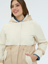 Two-tone hooded trench coat image number 3