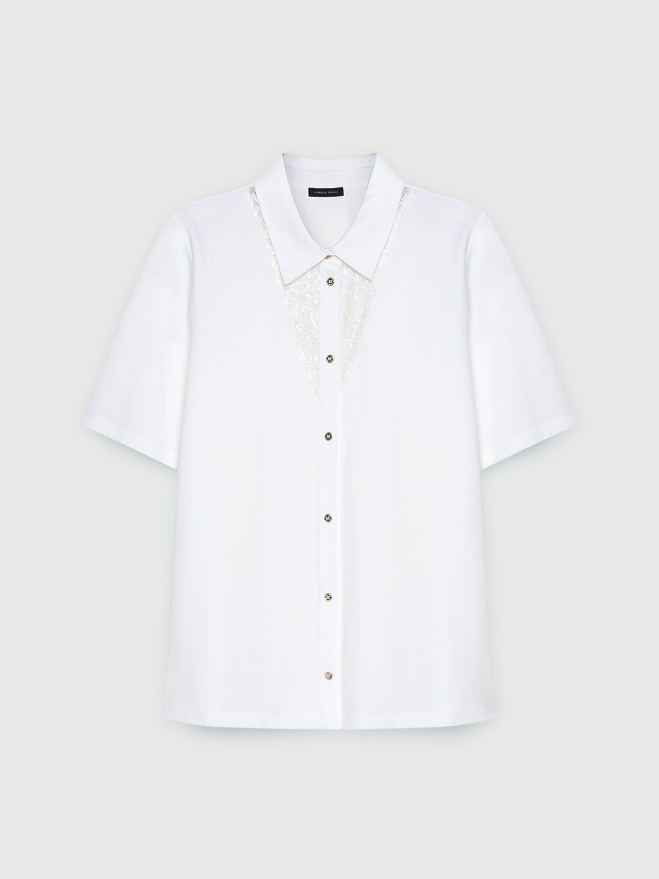 Camicia con inserti ricamati image number 4