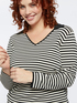 Striped sweater with collar image number 2