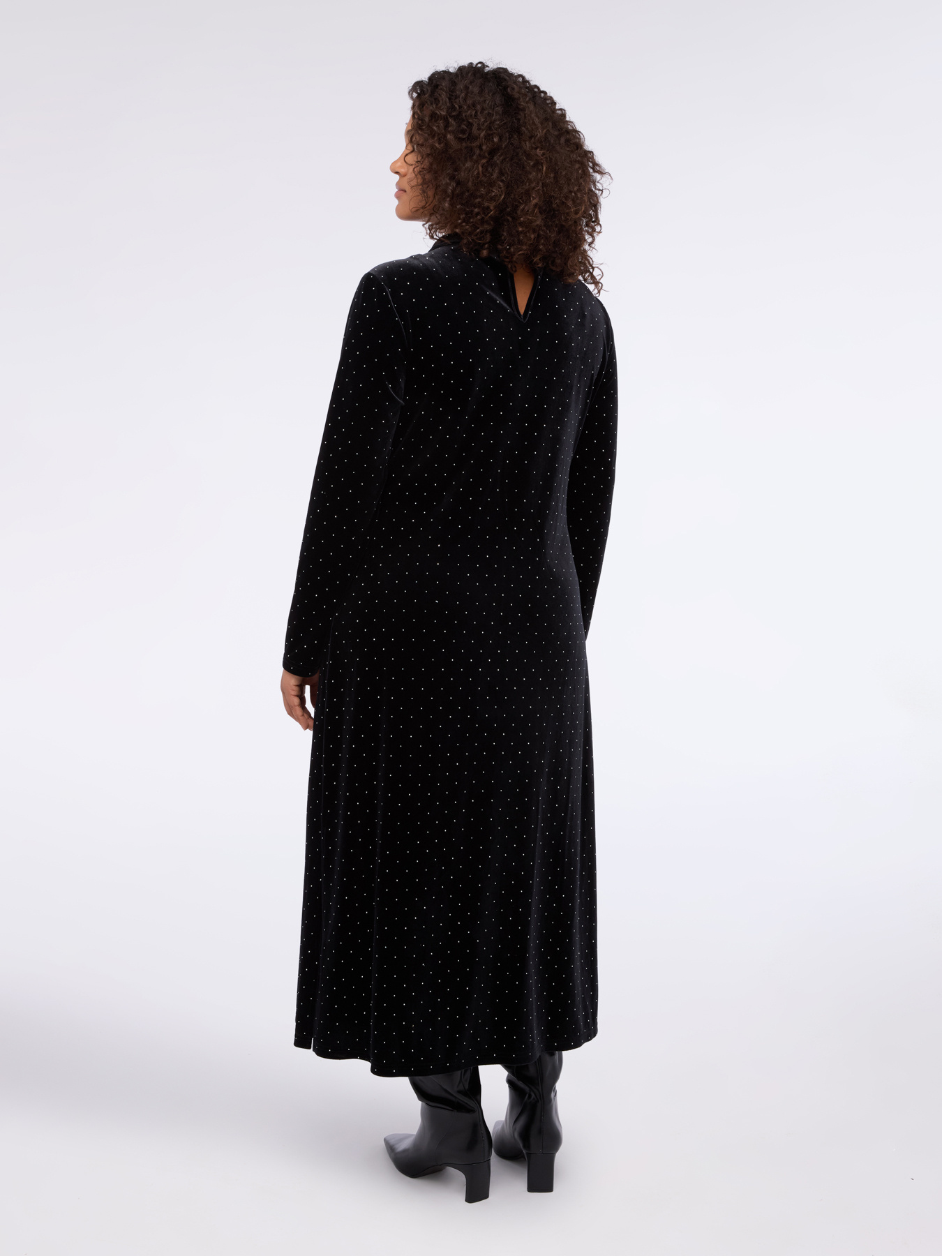 Robe GLAM en velours avec points lumineux image number 1