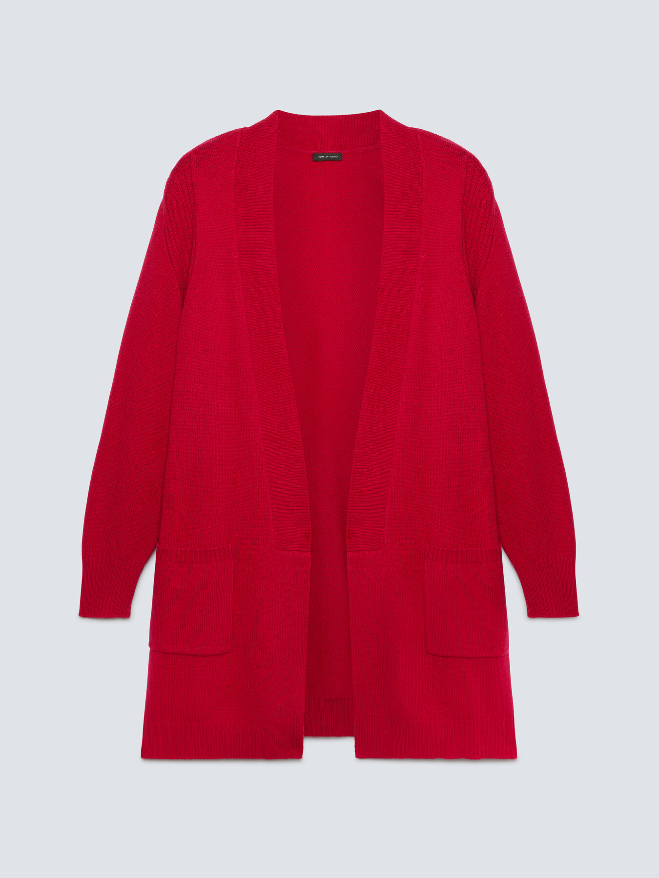 Long cardigan with mixed pattern image number 4