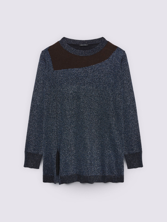 Maglia laminata con inserto - vista alternativa | Fiorella Rubino