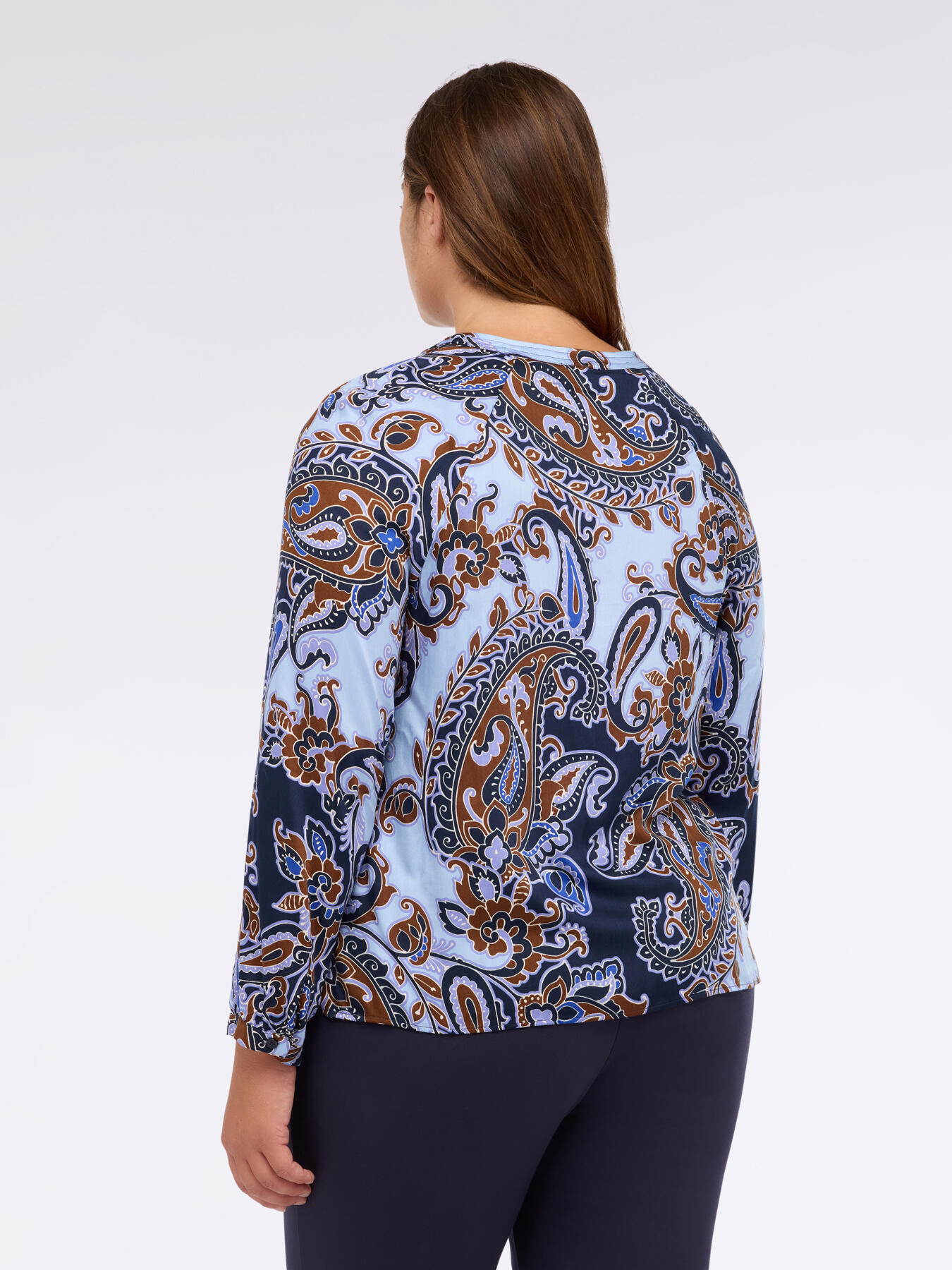 Viskose-Bluse mit Paisley-Muster image number 1