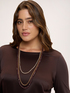 Multi-strand necklace with faceted crystals image number 0