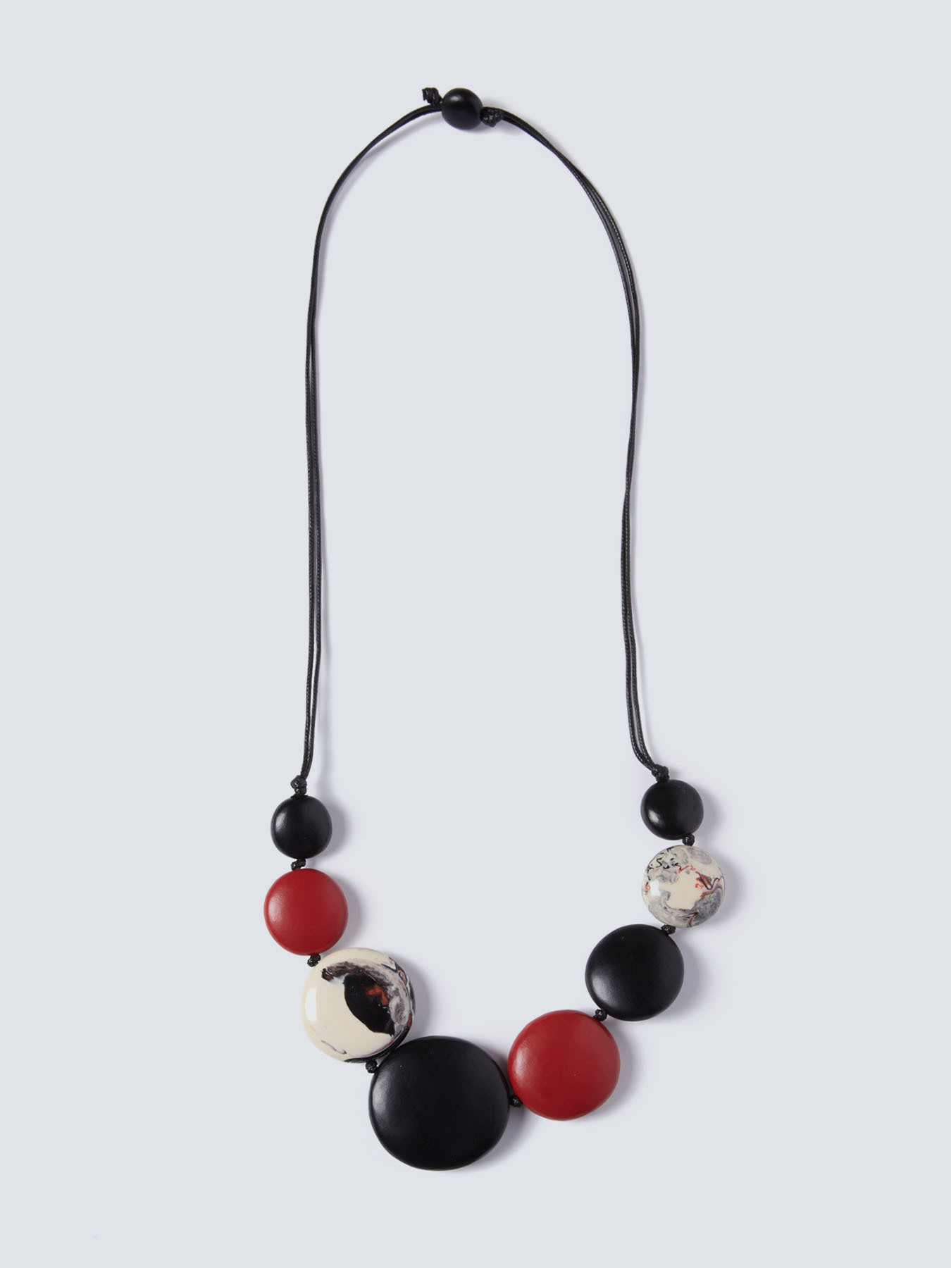 Collana lunga con ciondoli marmorizzati image number 0