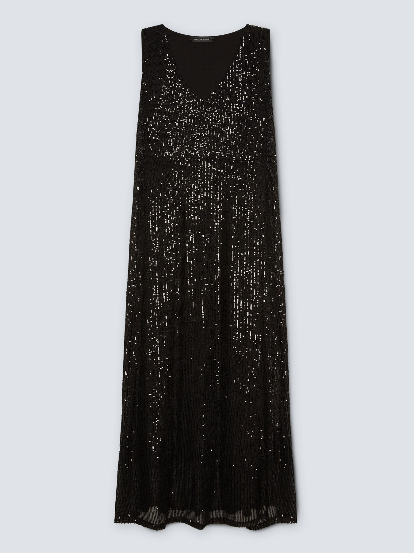 Robe noire enti&egrave;rement &agrave; paillettes image number 4