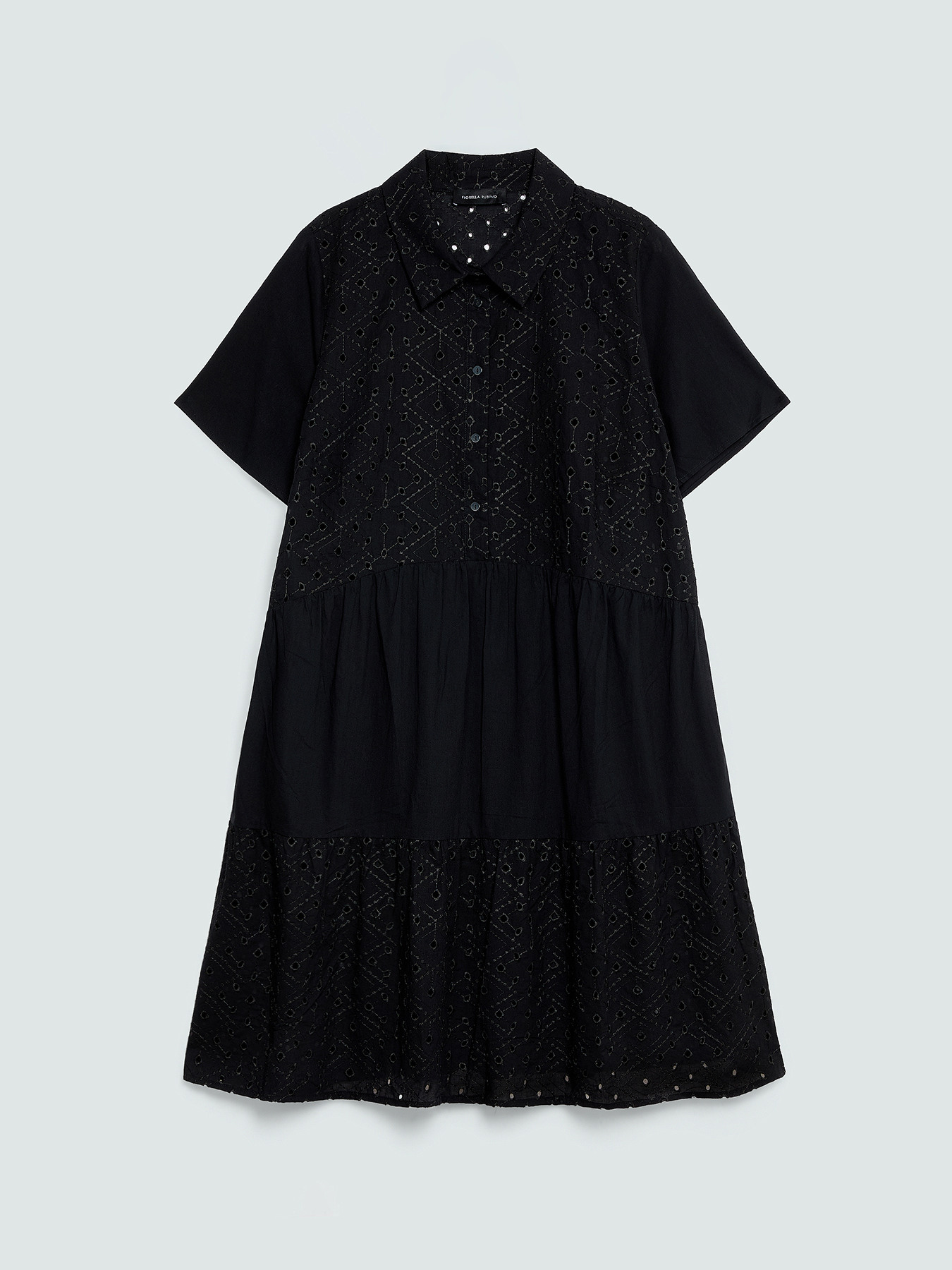 Smile ruffled dress in sangallo image number 4