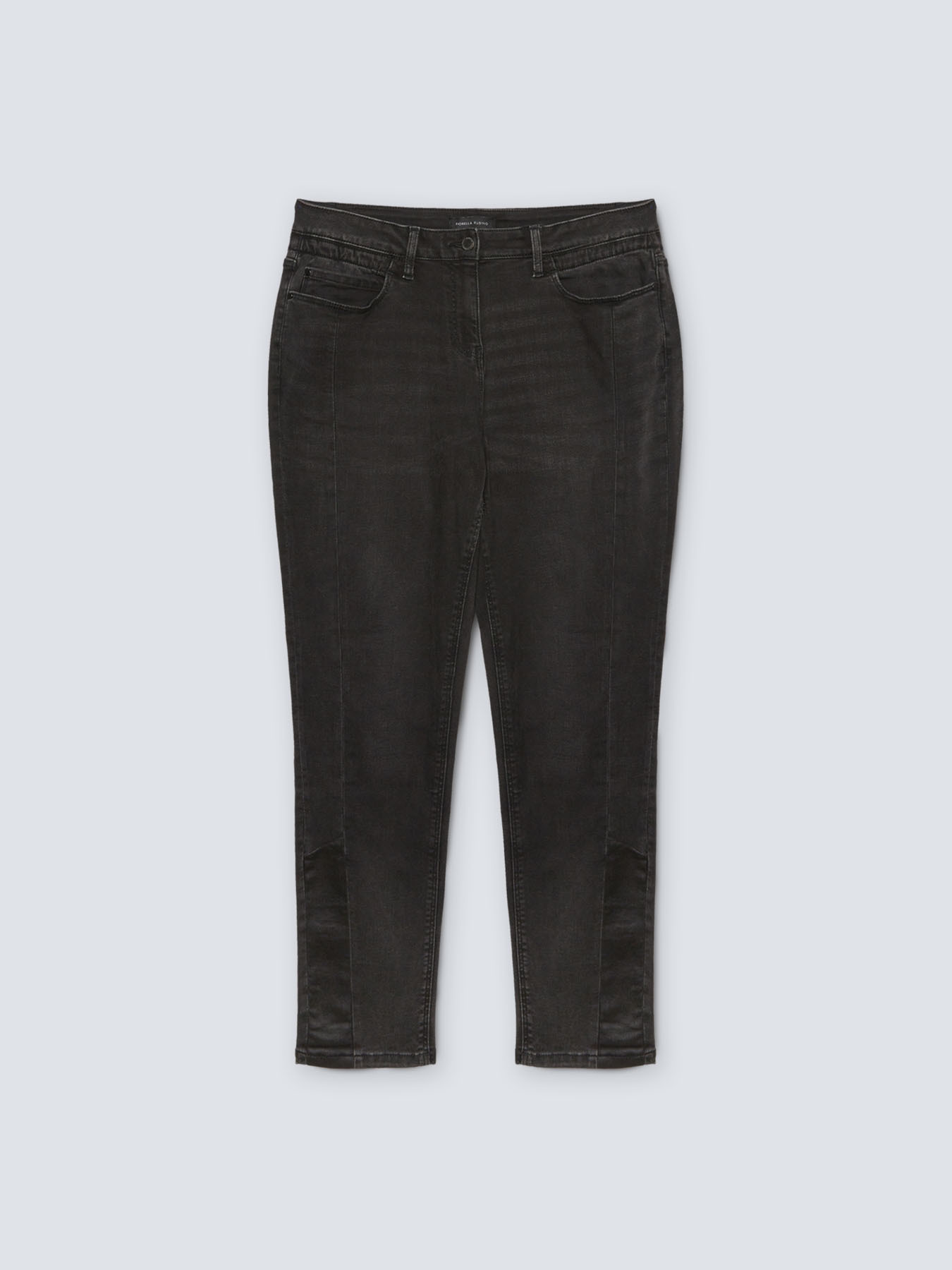 Vaqueros negros Zaffiro slim girlfit con aplicaciones image number 3