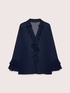 Cr&ecirc;pe blouse with ruffle image number 4