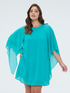 Georgette dress with maxi kimono sleeves image number 0