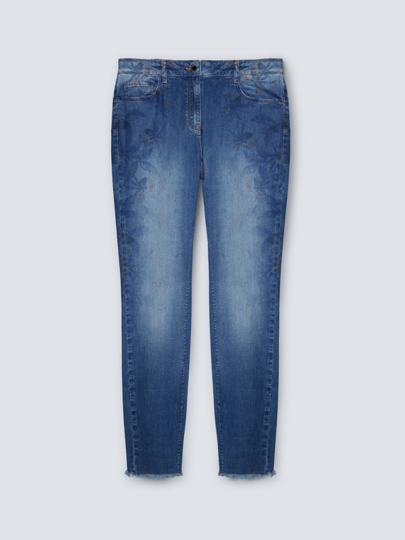 Bedruckte Skinny Jeans