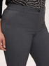 Carrot Fit Trousers in Melange Fabric image number 3