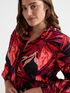 Camisa con estampado de hojas image number 3