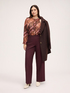 Shirt with check print and georgette ruffles image number 2