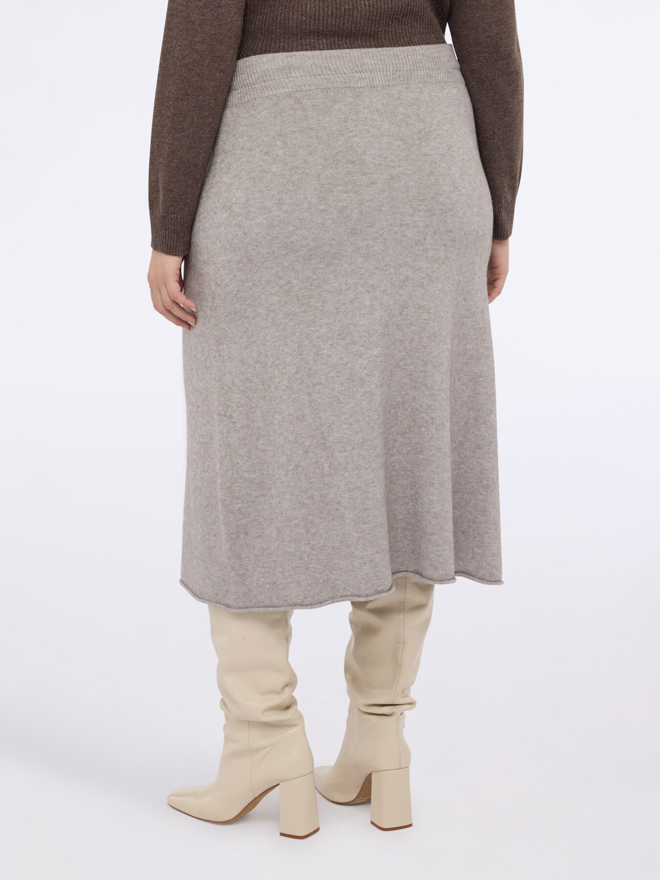 Knit skirt with drawstring image number 1
