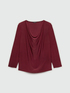 T-shirt with cowl neck image number 4