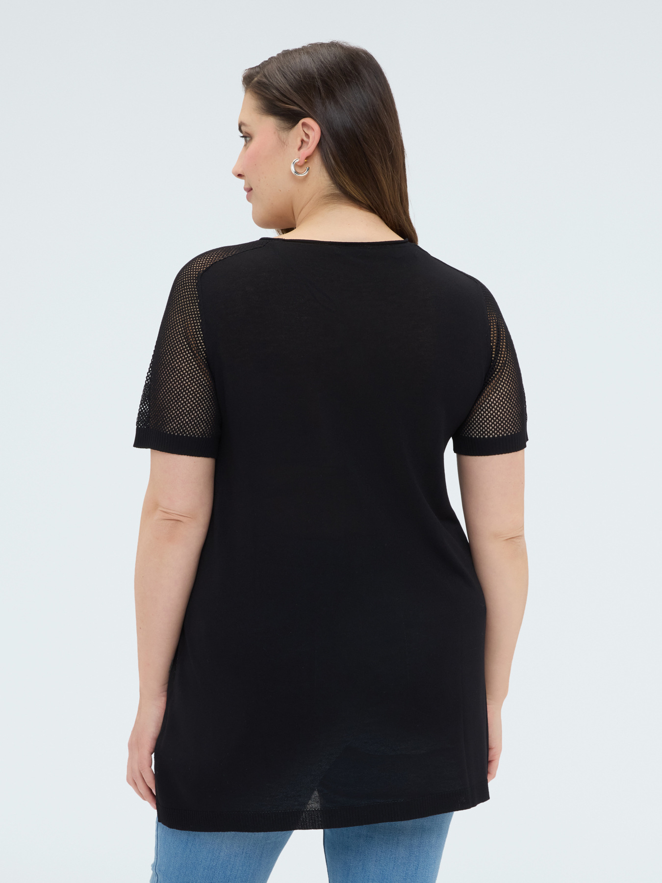 Openwork viscose blend sweater image number 1