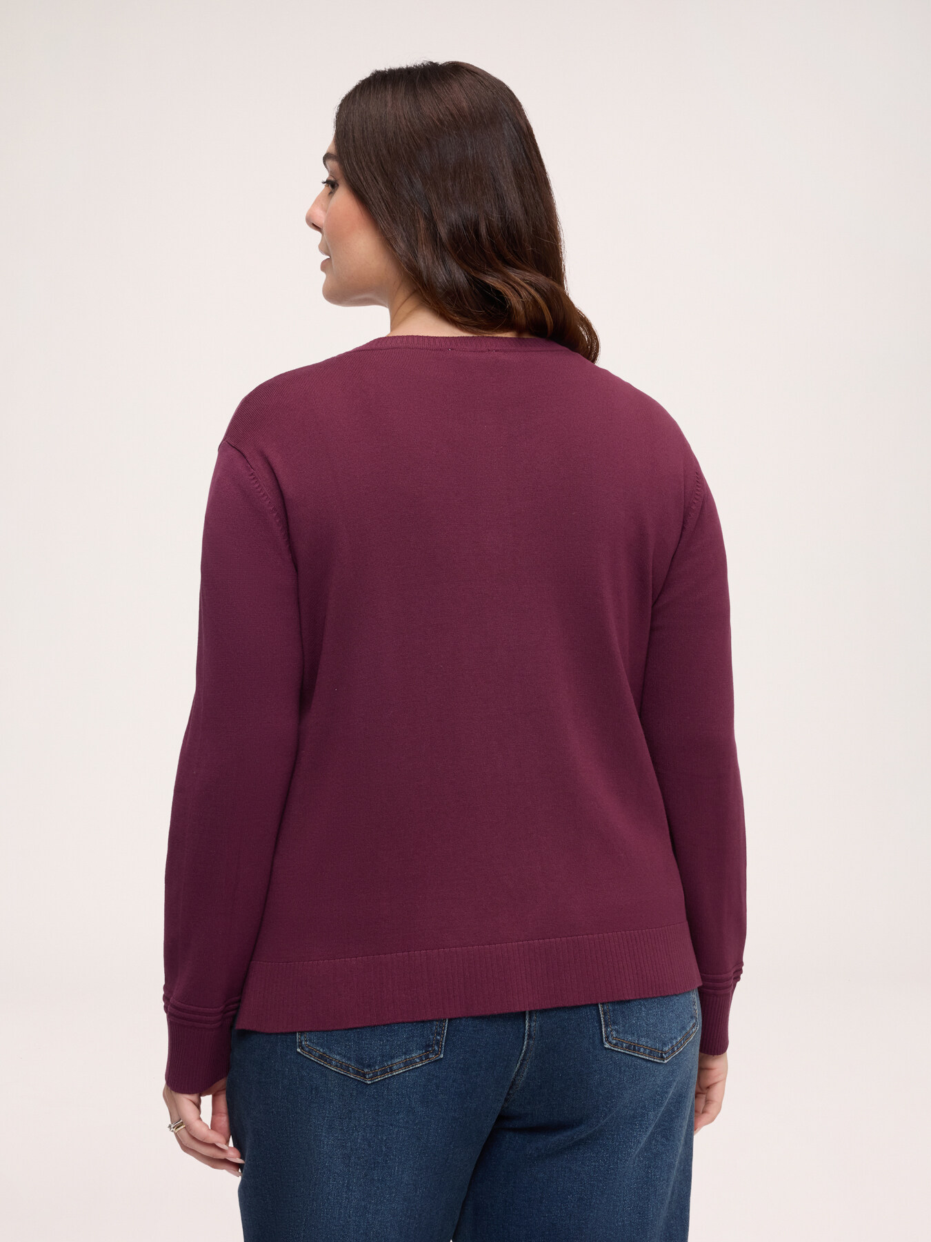 Cardigan en m&eacute;lange viscose col rond image number 1