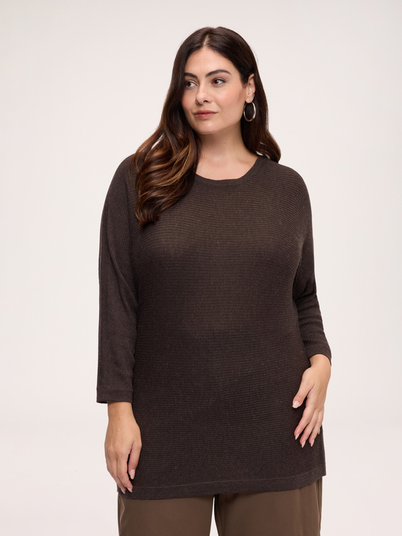 Maglia a coste in misto viscosa