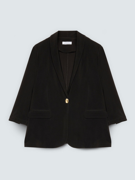 Blazer in jersey con maniche a tre quarti