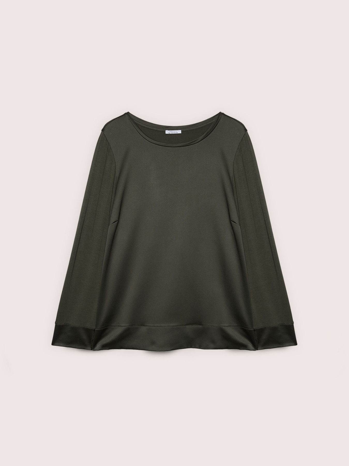 T-shirt bimati&egrave;re en satin et jersey image number 4