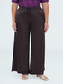 Pantalon Wide Leg en satin de viscose image number 0