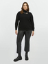 Sweater with round neck and buttons image number 0