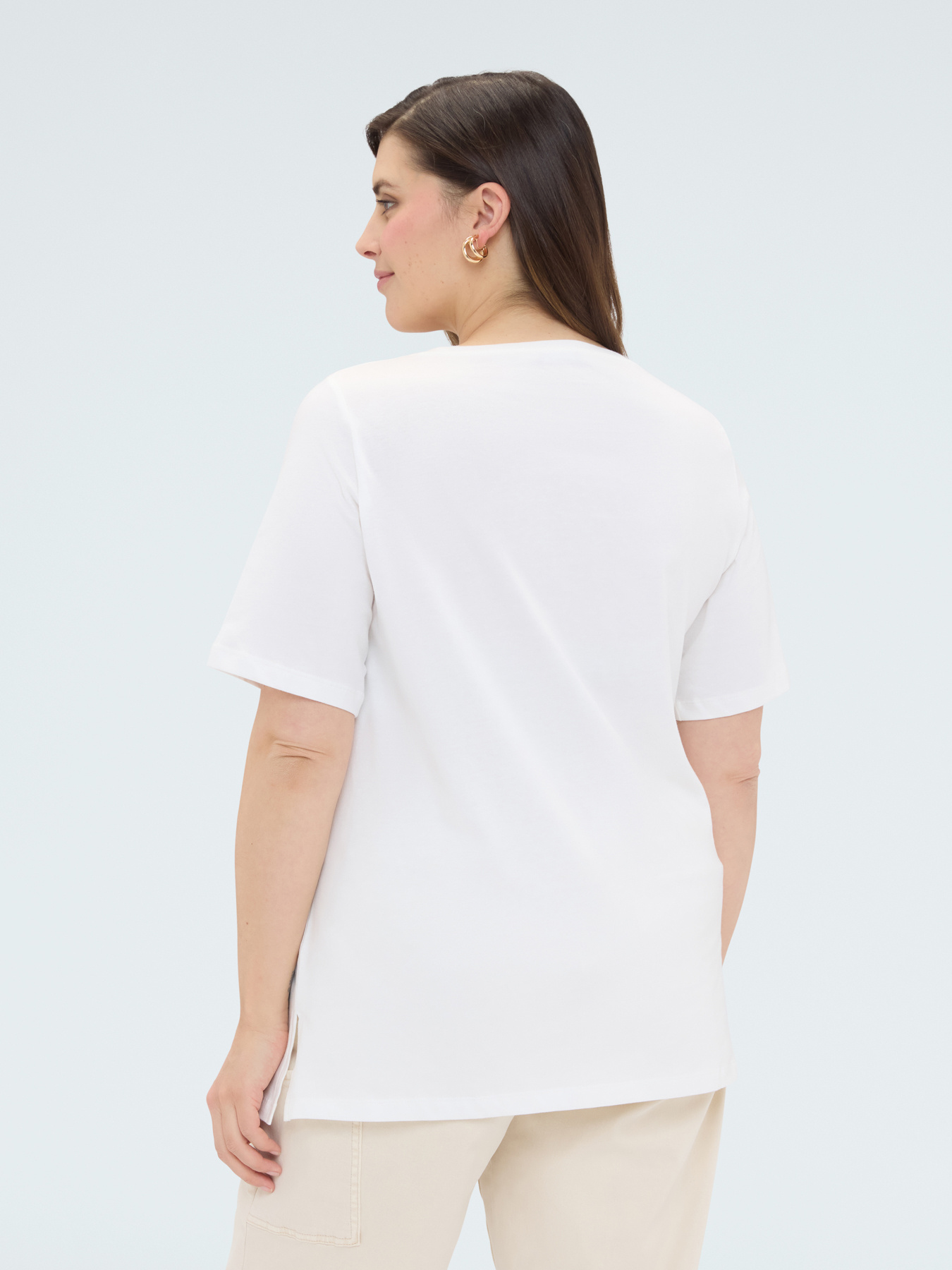 T-shirt in cotone con stampa floreale image number 1