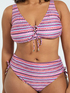 Bikini deux pi&egrave;ces avec imprim&eacute; multicolore et lacets image number 3