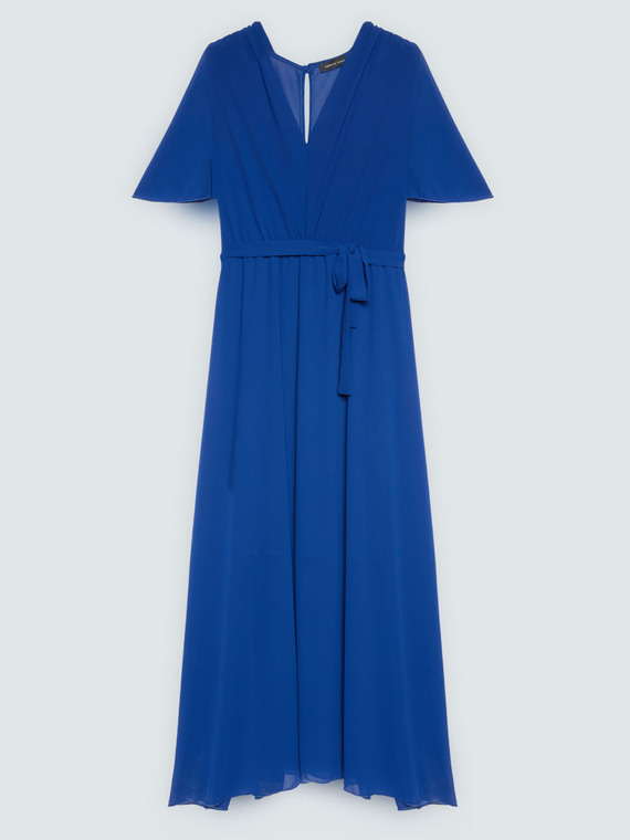 DREAM Kleid aus Georgette mit V-Ausschnitt