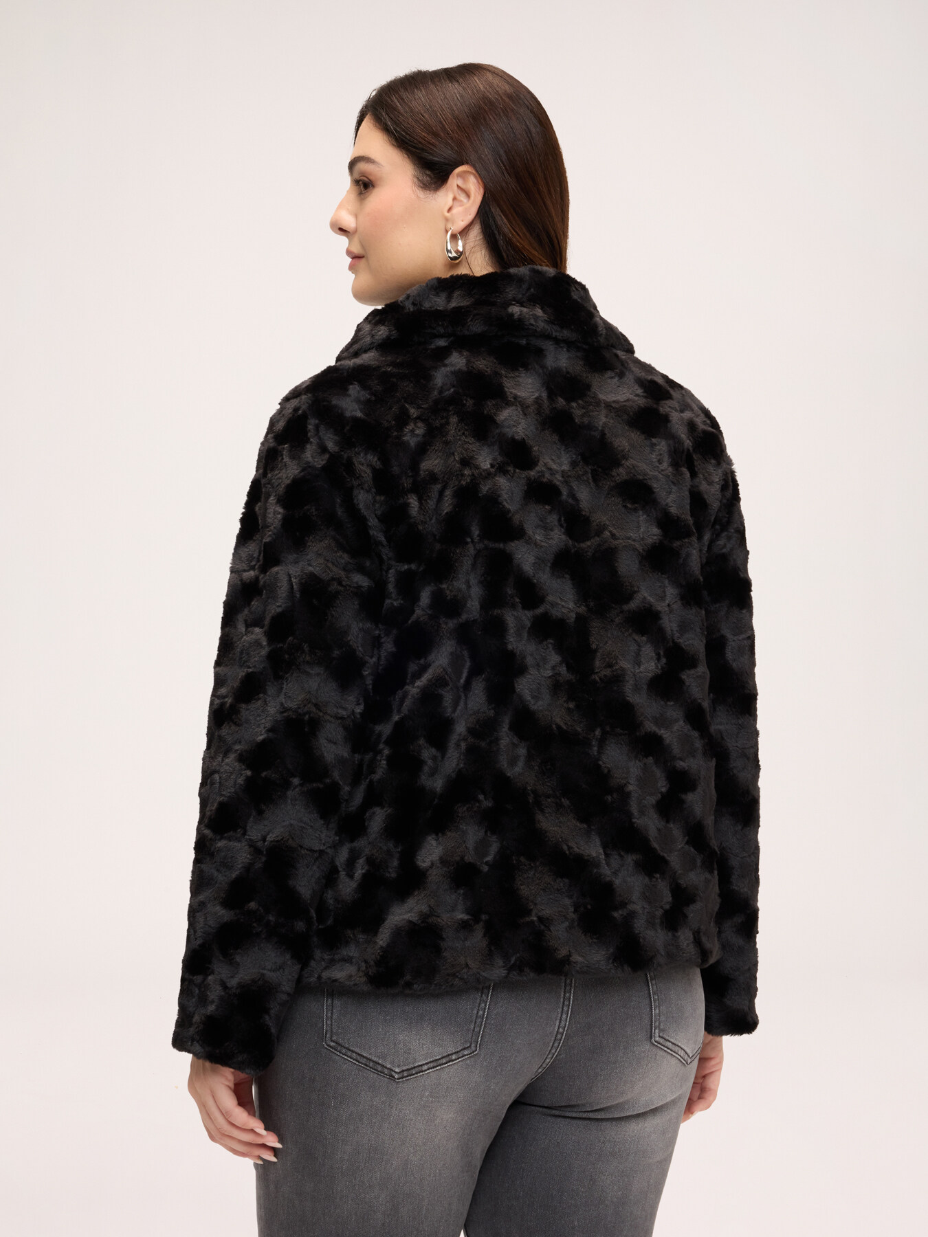 Short faux fur jacket image number 1