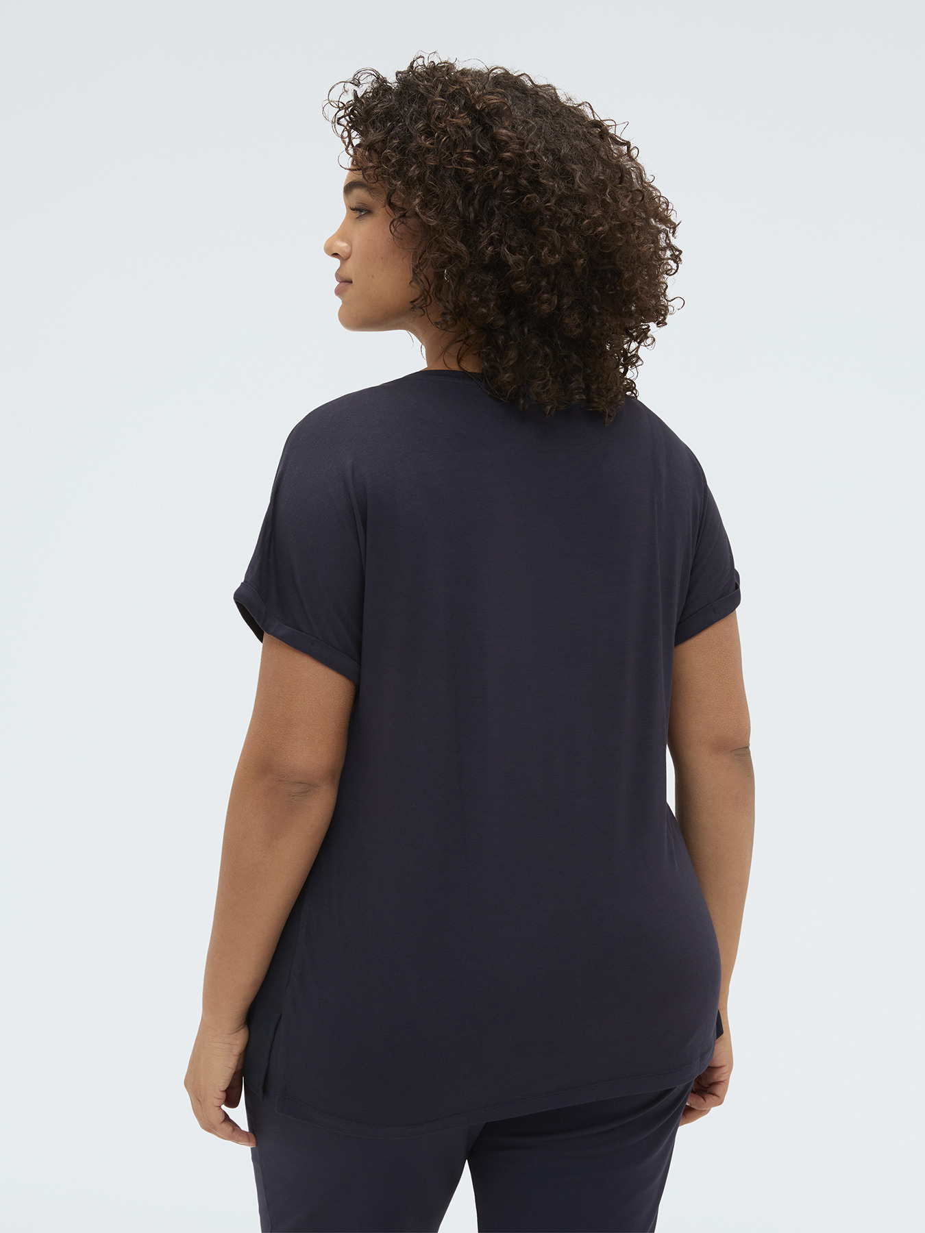 Bi-material t-shirt with luminous appliqu&eacute;s image number 1